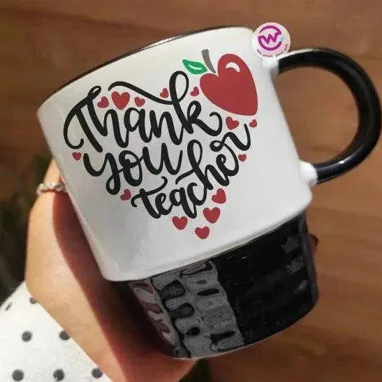 Ribbed Mug - Black - Teacher - WE PRINT