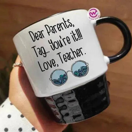 Ribbed Mug - Black - Teacher - WE PRINT