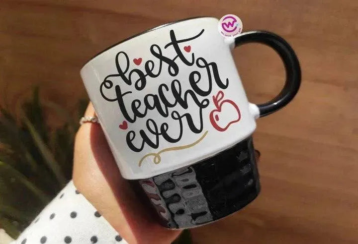 Ribbed Mug - Black - Teacher - WE PRINT