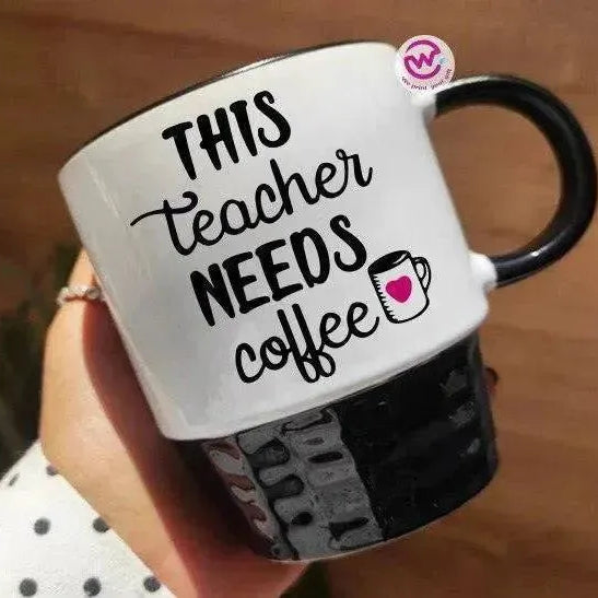 Ribbed Mug - Black - Teacher - WE PRINT