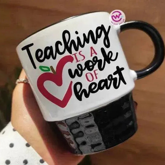 Ribbed Mug - Black - Teacher - WE PRINT