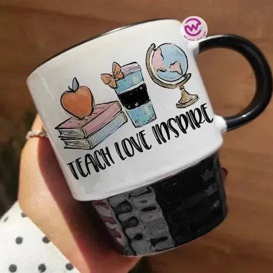 Ribbed Mug - Black - Teacher - WE PRINT