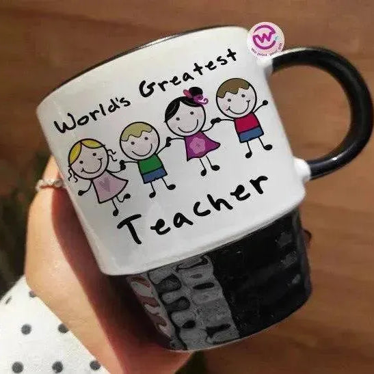 Ribbed Mug - Black - Teacher - WE PRINT
