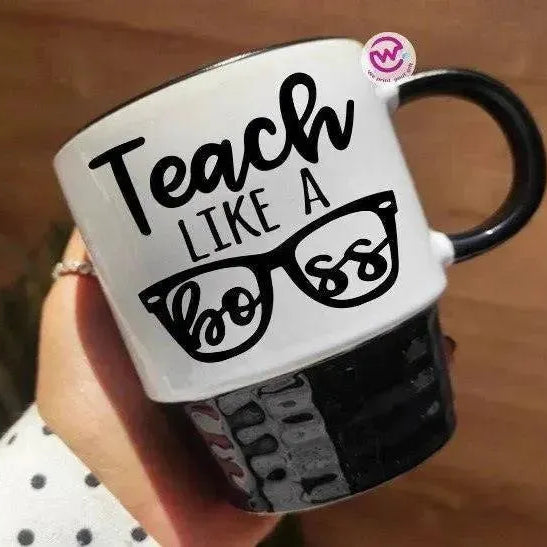 Ribbed Mug - Black - Teacher - WE PRINT