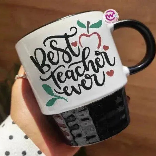 Ribbed Mug - Black - Teacher - WE PRINT