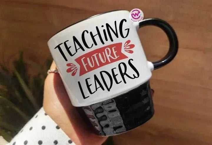 Ribbed Mug - Black - Teacher - WE PRINT