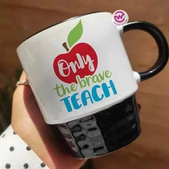 Ribbed Mug - Black - Teacher - WE PRINT