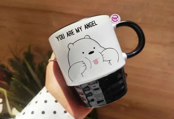 Ribbed Mug - Black - We bear bears - WE PRINT