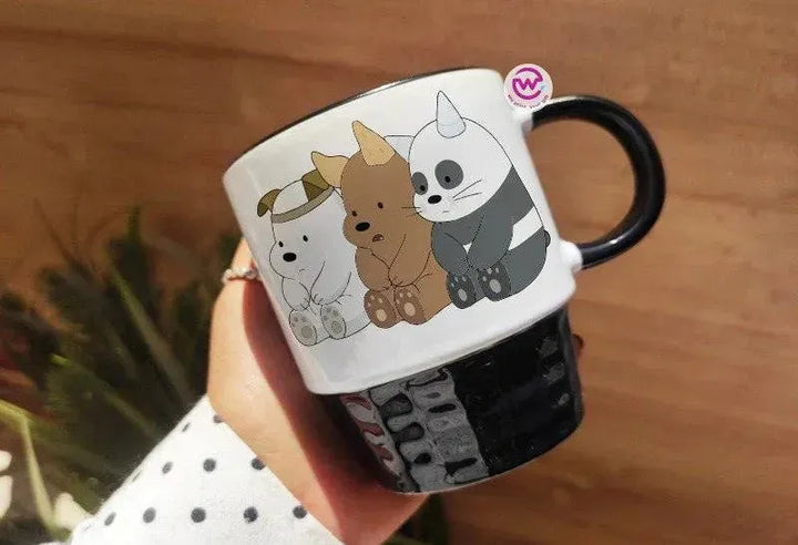 Ribbed Mug - Black - We bear bears - WE PRINT