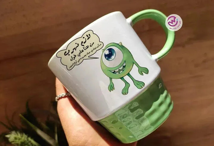 Ribbed Mug-Green Color Monster INC. - WE PRINT