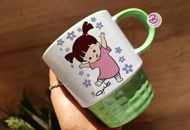 Ribbed Mug-Green Color Monster INC. - WE PRINT