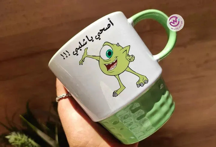 Ribbed Mug-Green Color Monster INC. - WE PRINT