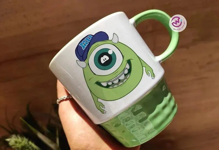 Ribbed Mug-Green Color Monster INC. - WE PRINT