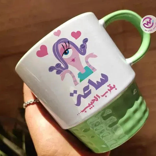 Ribbed Mug-Green Color Monster INC. - WE PRINT