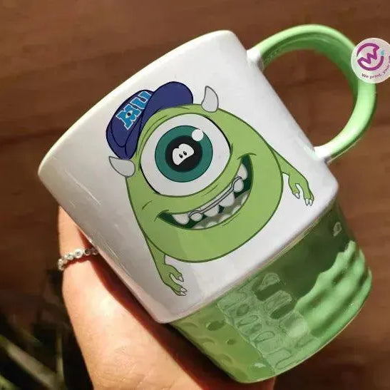 Ribbed Mug-Green Color Monster INC. - WE PRINT