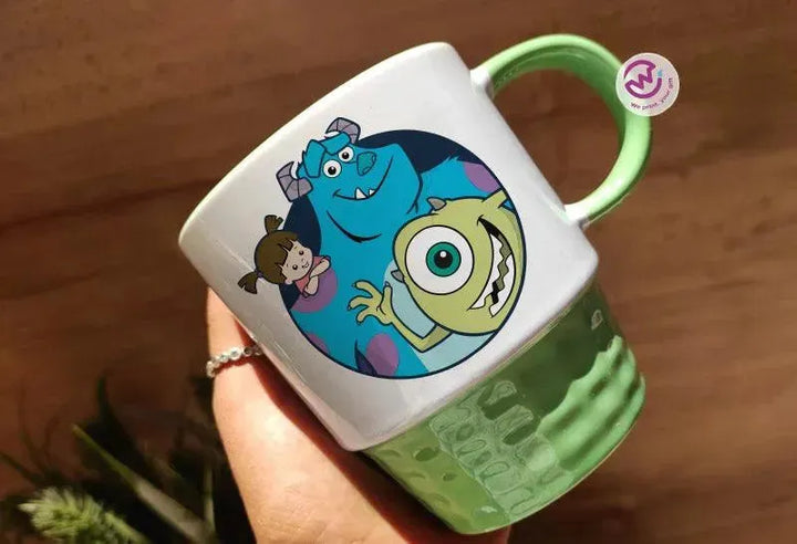 Ribbed Mug-Green Color Monster INC. - WE PRINT