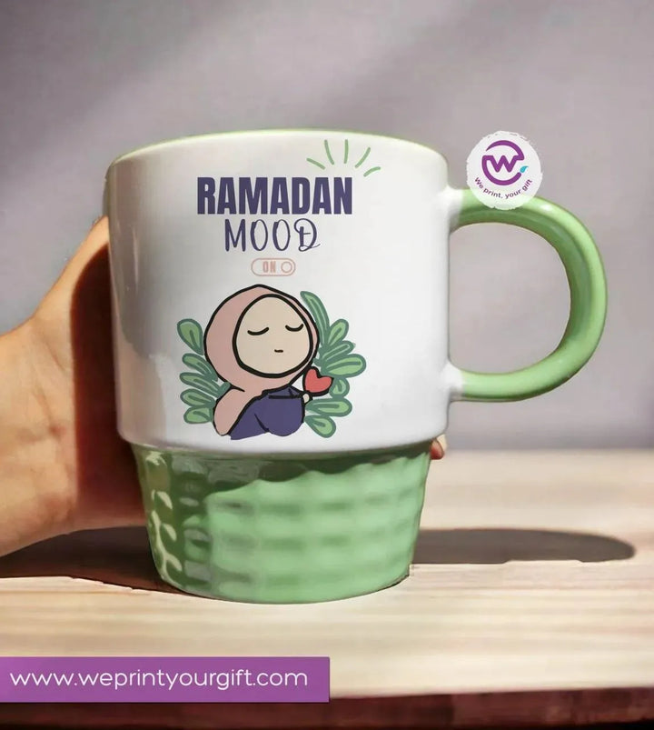 Ribbed Mug - Green - Ramadan - WE PRINT