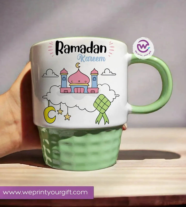 Ribbed Mug - Green - Ramadan - WE PRINT