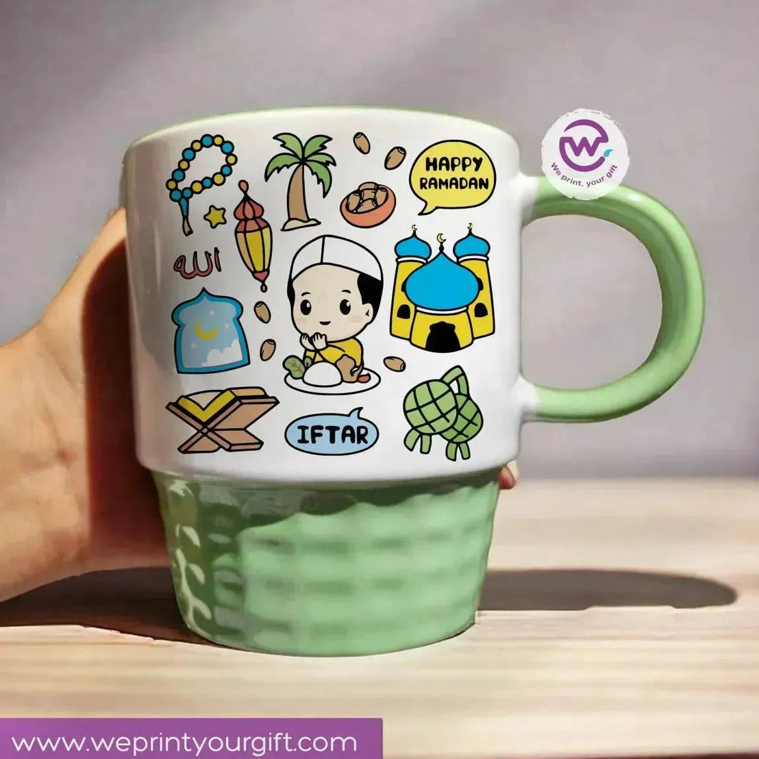 Ribbed Mug - Green - Ramadan - WE PRINT