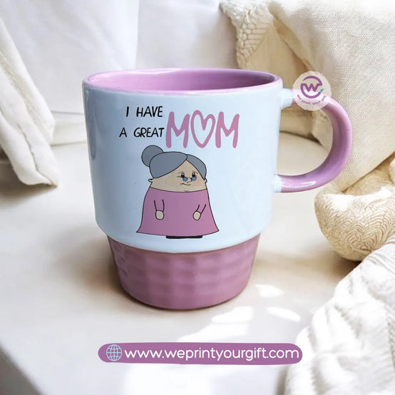 Ribbed Mug- Mom designs - WE PRINT
