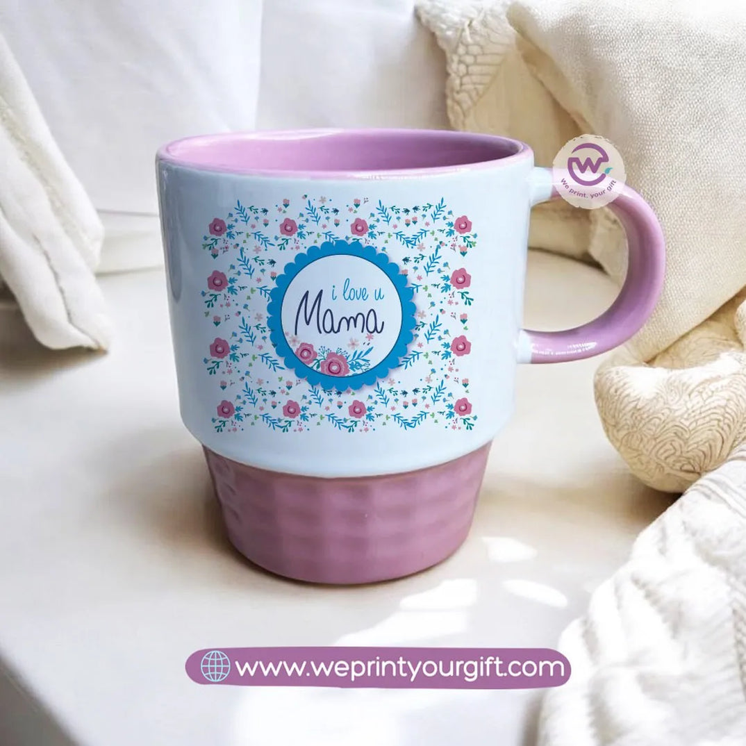 Ribbed Mug- Mom designs - WE PRINT