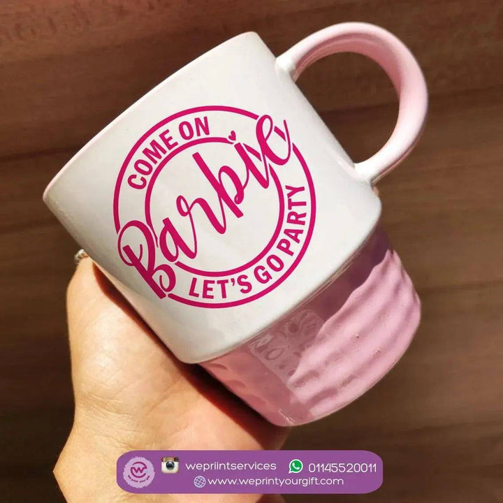 Ribbed Mug - Pink - Barbie - WE PRINT