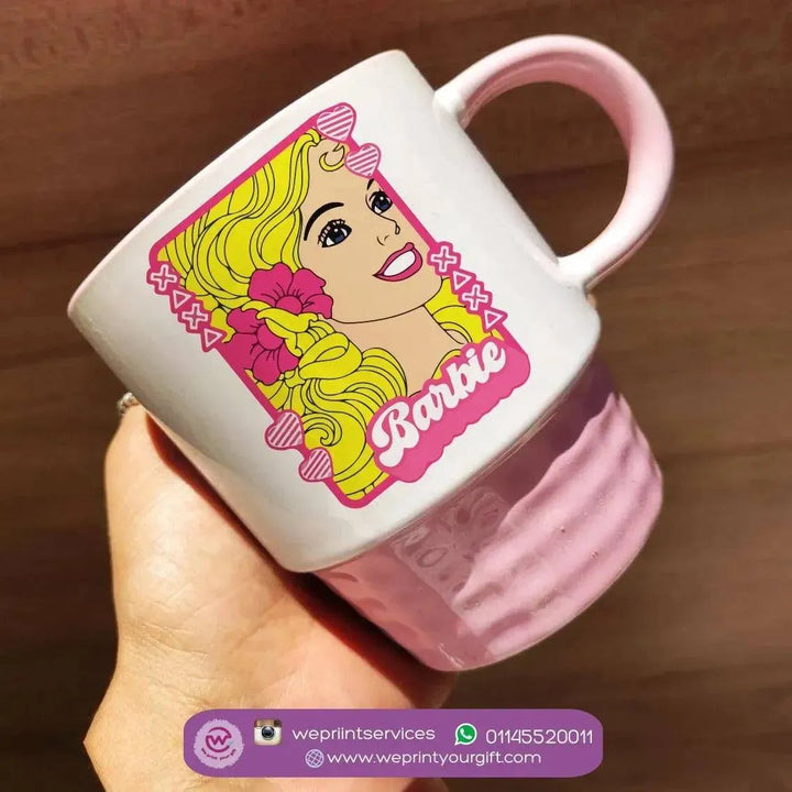 Ribbed Mug - Pink - Barbie - WE PRINT