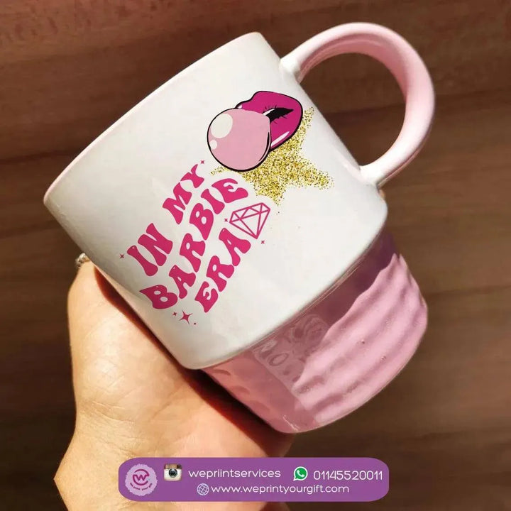 Ribbed Mug - Pink - Barbie - WE PRINT