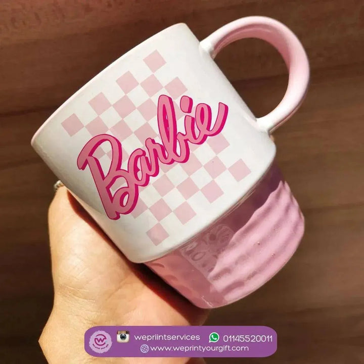 Ribbed Mug - Pink - Barbie - WE PRINT