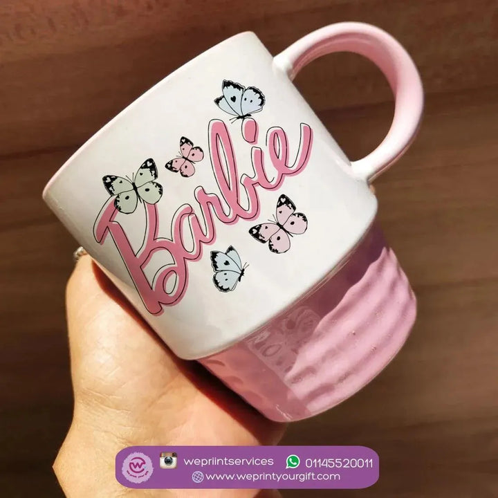 Ribbed Mug - Pink - Barbie - WE PRINT