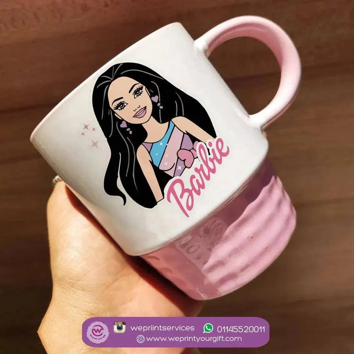 Ribbed Mug - Pink - Barbie - WE PRINT