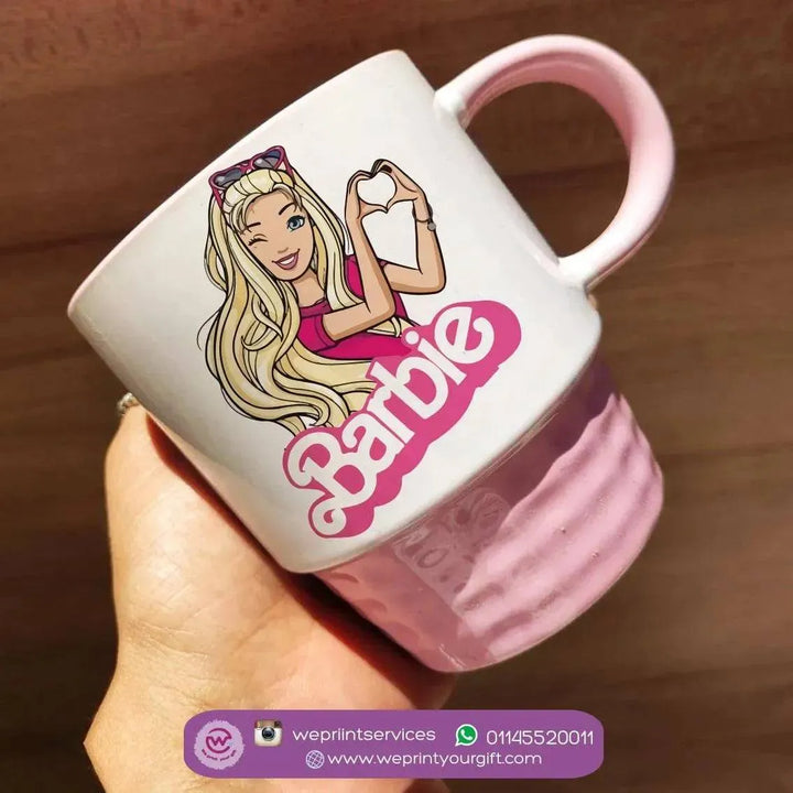 Ribbed Mug - Pink - Barbie - WE PRINT