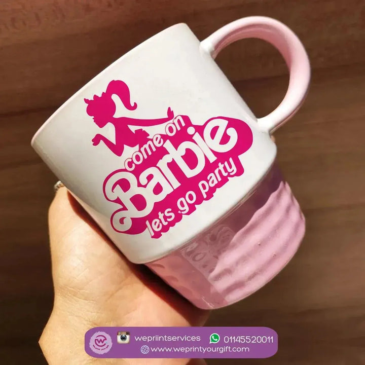 Ribbed Mug - Pink - Barbie - WE PRINT