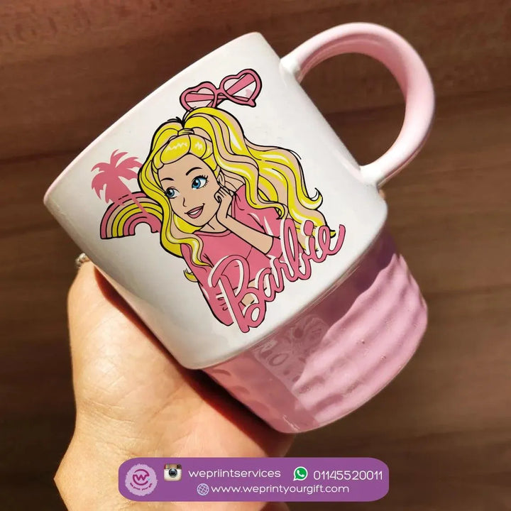 Ribbed Mug - Pink - Barbie - WE PRINT