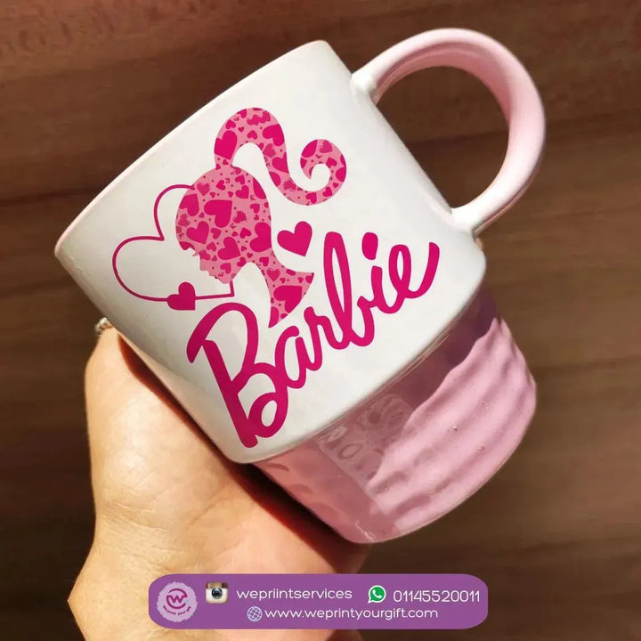 Ribbed Mug - Pink - Barbie - WE PRINT