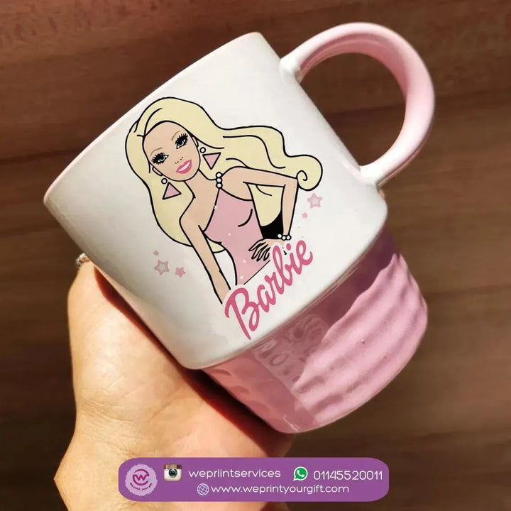 Ribbed Mug - Pink - Barbie - WE PRINT