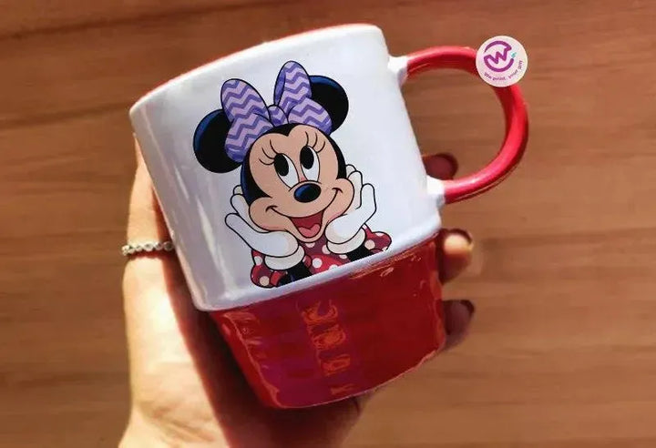 Ribbed Mug - Red - Minnie - WE PRINT