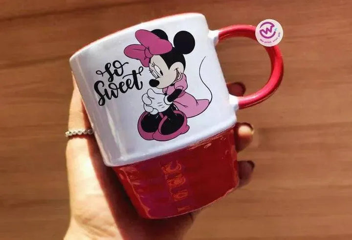 Ribbed Mug - Red - Minnie - WE PRINT