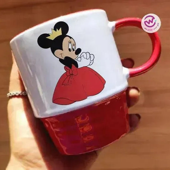 Ribbed Mug - Red - Minnie - WE PRINT