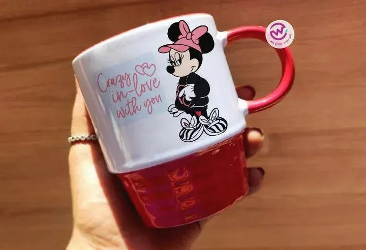 Ribbed Mug - Red - Minnie - WE PRINT