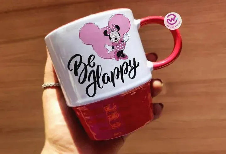 Ribbed Mug - Red - Minnie - WE PRINT