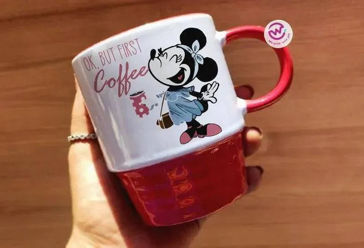 Ribbed Mug - Red - Minnie - WE PRINT