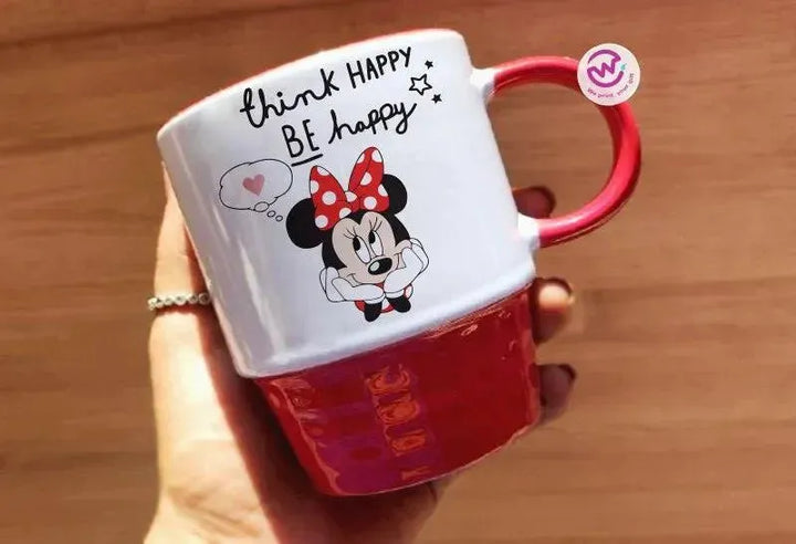 Ribbed Mug - Red - Minnie - WE PRINT