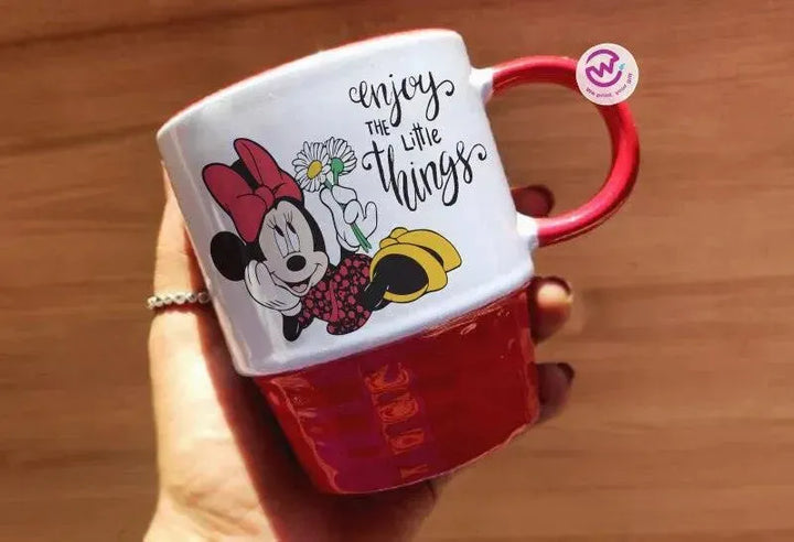 Ribbed Mug - Red - Minnie - WE PRINT