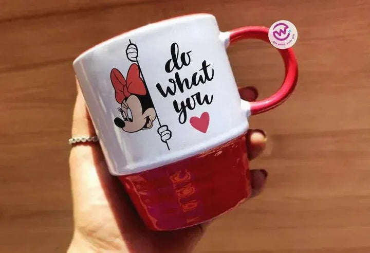 Ribbed Mug - Red - Minnie - WE PRINT