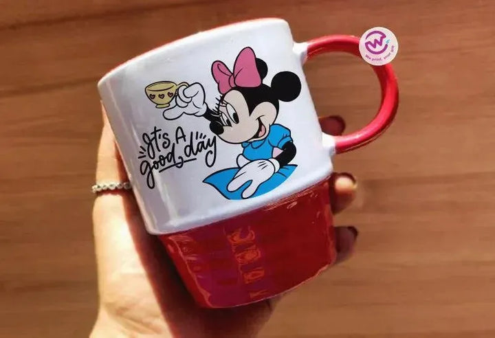 Ribbed Mug - Red - Minnie - WE PRINT