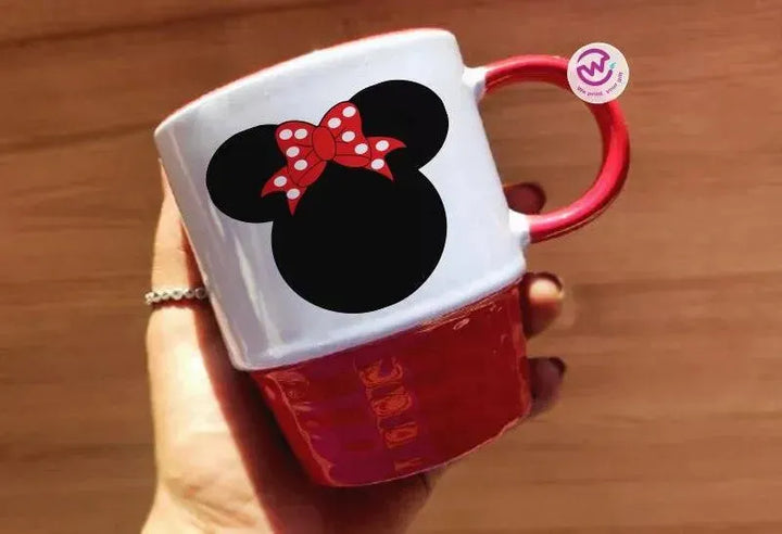 Ribbed Mug - Red - Minnie - WE PRINT