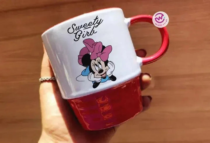 Ribbed Mug - Red - Minnie - WE PRINT