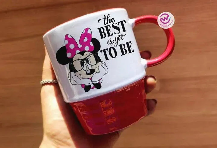 Ribbed Mug - Red - Minnie - WE PRINT