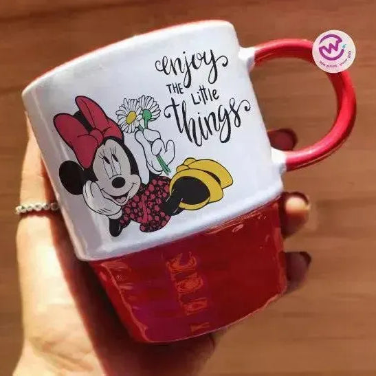 Ribbed Mug - Red - Minnie - WE PRINT